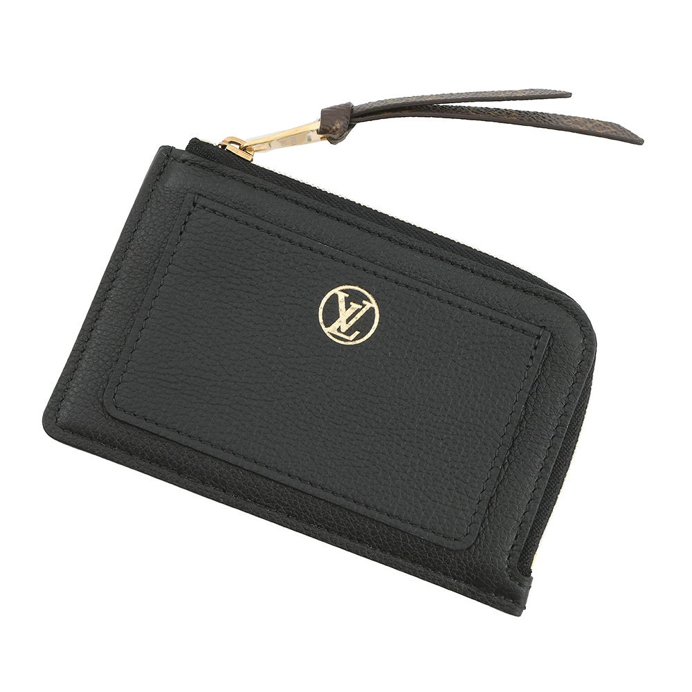 Louis Vuitton Monogram Calf Leather Card Porte Cartes Black Wallet